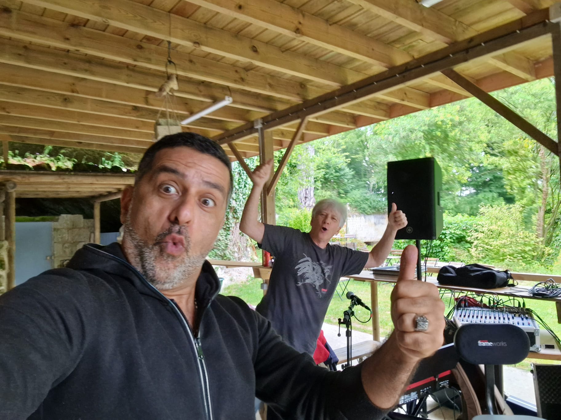 Balances avant concert en plein air