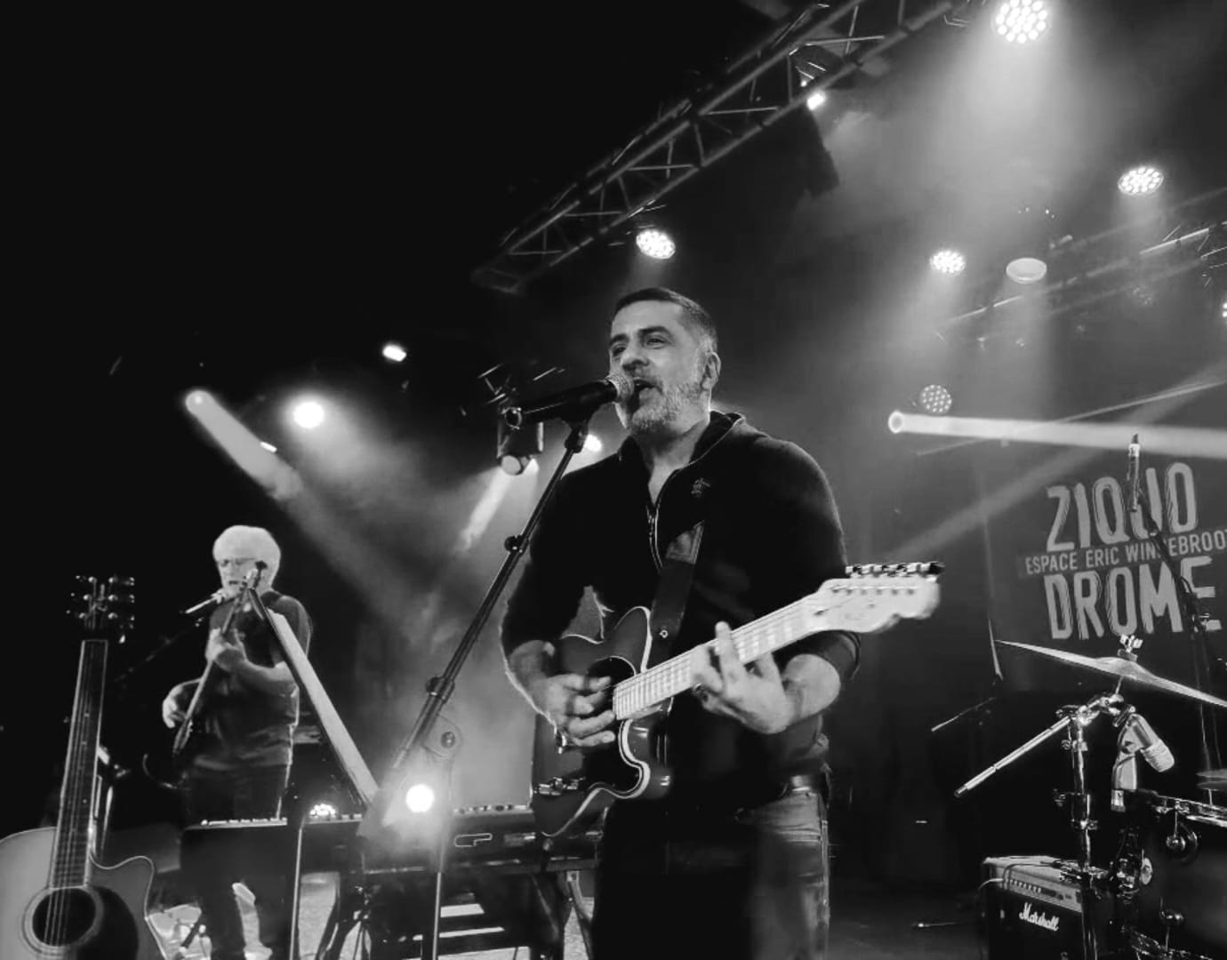 Rosy Smile au Ziquodrome, en noir et blanc